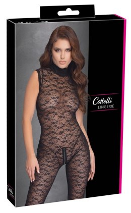 Cottelli Lingerie Kombinezon Koronkowy Czarny S Dwukierunkowy Zamek