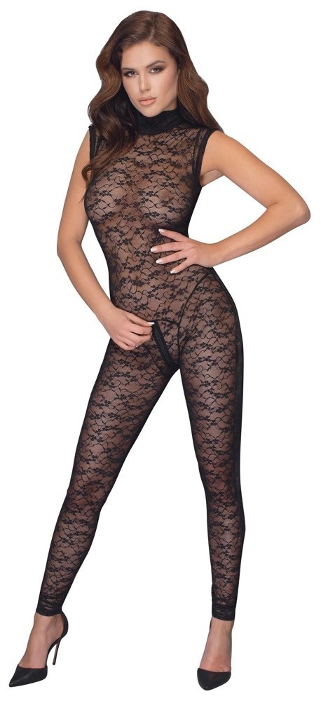 Cottelli Lingerie Kombinezon Koronkowy Czarny S Dwukierunkowy Zamek Cottelli Lingerie Kombinezon Koronkowy Czarny S Dwukierunkowy Zamek