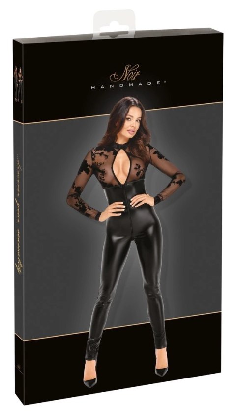 Noir Handmade Kombinezon Czarny L Tiulowy Top Wetlook Elegancki Noir Handmade Kombinezon Czarny L Tiulowy Top Wetlook Elegancki