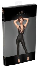 Noir Handmade Kombinezon Matowy Haft XL Czarny Power Wet Look