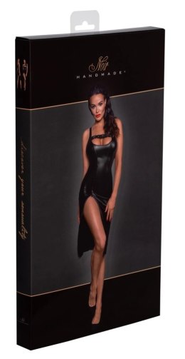 Noir Handmade Sukienka S Czarna Asymetryczna z Falbaną Powerwet