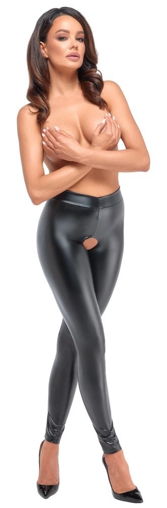 Noir L Legginsy damskie z wysoką talią, bezszwowe, czarne, open back Noir L Legginsy damskie z wysoką talią, bezszwowe, czarne, open back