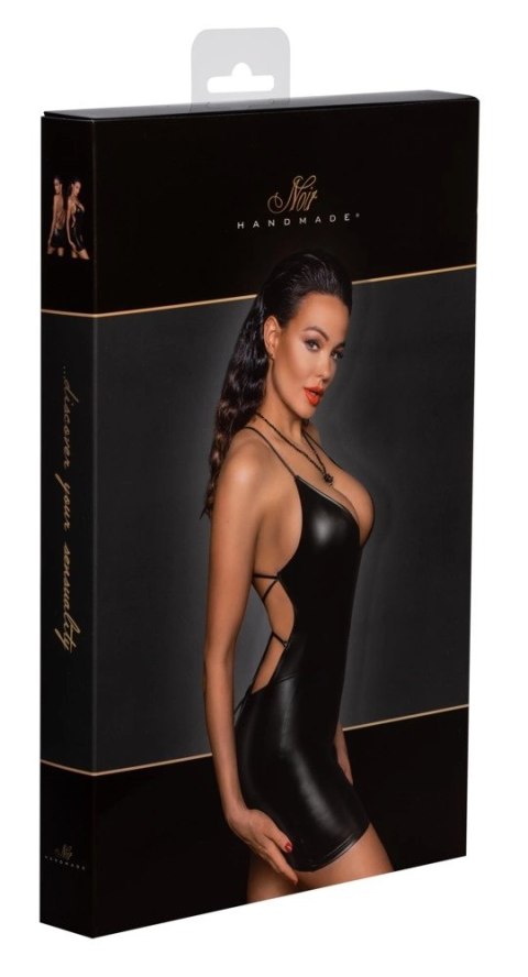 Noir Mini Sukienka Powerwet Sznurowana Tył Czarna XL Noir Mini Sukienka Powerwet Sznurowana Tył Czarna XL