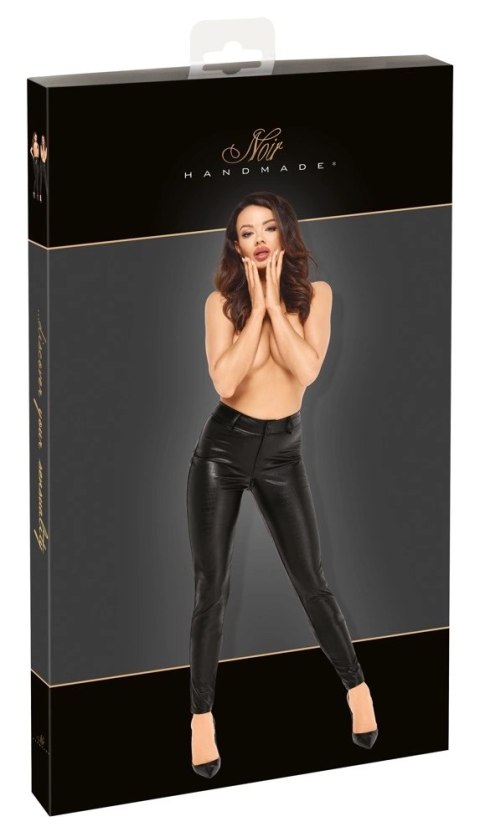 Noir Spodnie damskie Snake Skin S z dwukierunkowym zamkiem w kroku