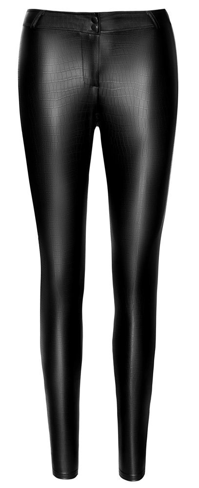 Noir Spodnie damskie Snake Skin S z dwukierunkowym zamkiem w kroku Noir Spodnie damskie Snake Skin S z dwukierunkowym zamkiem w kroku