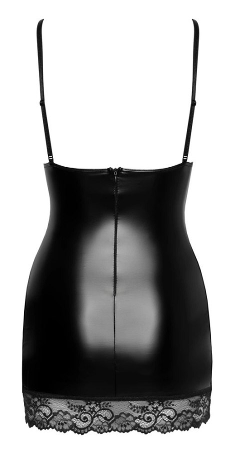 Noir Sukienka Mini na Ramiączkach z Koronką Czarna M Noir Sukienka Mini na Ramiączkach z Koronką Czarna M