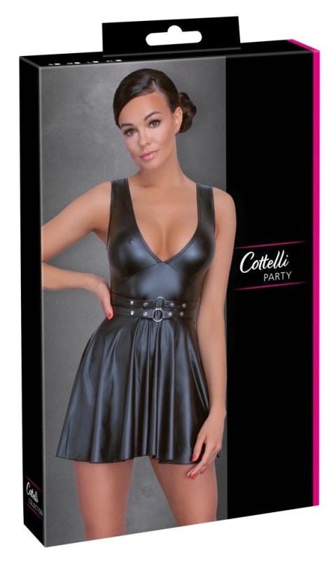 Cottelli Party Sukienka Czarna S Matowa z Głębokim Dekoltem Cottelli Party Sukienka Czarna S Matowa z Głębokim Dekoltem
