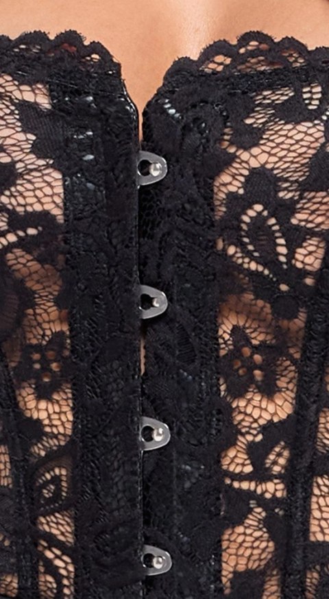 Noir Dress XL - Krotka sukienka gorsetowa bez ramiączek czarna Noir Dress XL - Krotka sukienka gorsetowa bez ramiączek czarna