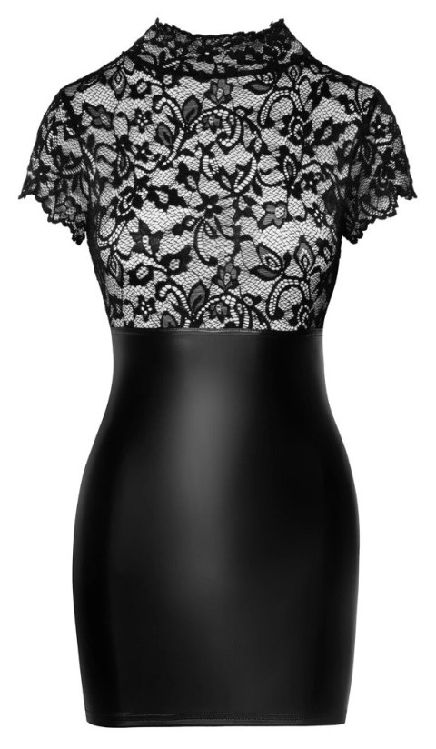 Noir Handmade Sukienka Koronkowa z Matową Spodnicą XL Czarna Noir Handmade Sukienka Koronkowa z Matową Spodnicą XL Czarna