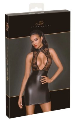 Noir Handmade Sukienka Krotka XL Z Prześwitującą Gorą Matt Look