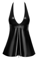 Noir Handmade Sukienka L Krotka Czarna Matowa z Zamkiem Halterneck