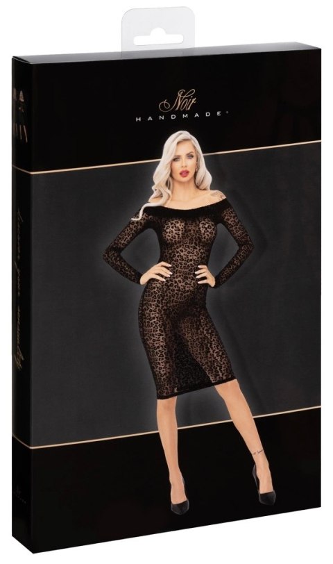 Noir Sukienka Długa Czarna Panterka L Off-Shoulder Powernet Noir Sukienka Długa Czarna Panterka L Off-Shoulder Powernet