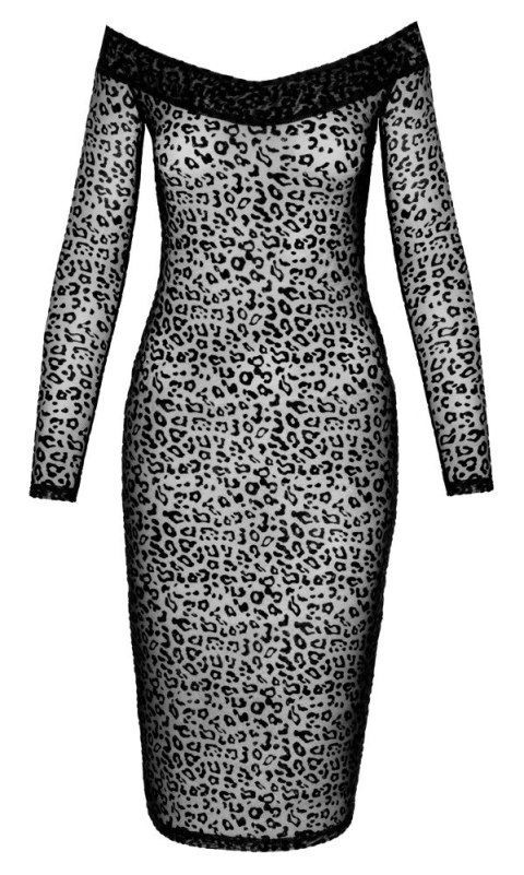 Noir Sukienka Długa Czarna Panterka L Off-Shoulder Powernet Noir Sukienka Długa Czarna Panterka L Off-Shoulder Powernet