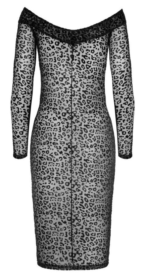 Noir Sukienka Długa Czarna Panterka L Off-Shoulder Powernet Noir Sukienka Długa Czarna Panterka L Off-Shoulder Powernet