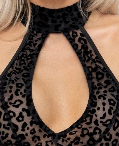 Noir Sukienka Leo Off-Shoulder Rozcięcie Powernet L Panterka Noir Sukienka Leo Off-Shoulder Rozcięcie Powernet L Panterka