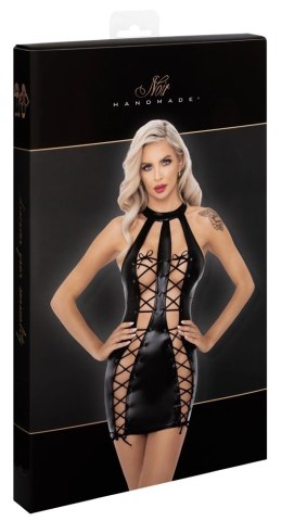 Noir Sukienka Powerwetlook Sznurowana Czarna XL