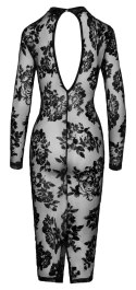 Noir Sukienka tiulowa kwiatowy wzor dł. rękaw S czarna elegancka