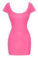 Cottelli Collection PARTY Mini Sukienka Rożowa z Okrągłym Dekoltem S