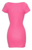 Cottelli Collection PARTY Mini Sukienka Rożowa z Okrągłym Dekoltem S