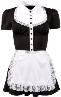 Cottelli Costumes Stroj Kelnerki XL - czarno-biały z fartuszkiem
