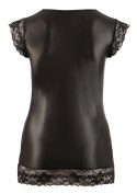 Cottelli Curves sukienka matowa z koronką czarna 2XL
