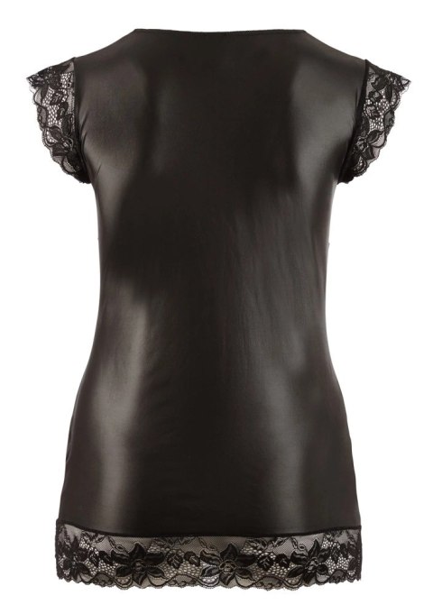 Cottelli Curves sukienka matowa z koronką czarna 2XL Cottelli Curves sukienka matowa z koronką czarna 2XL
