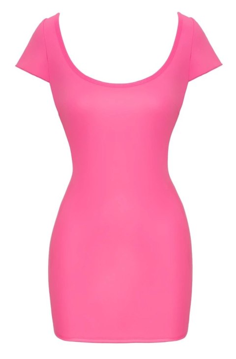 Cottelli PARTY mini sukienka rożowa XL z okrągłym dekoltem Cottelli PARTY mini sukienka rożowa XL z okrągłym dekoltem