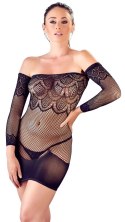 Mandy Mystery Lingerie Mini Sukienka Siateczkowa Czarna S-L
