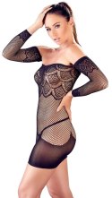Mandy Mystery Lingerie Mini Sukienka Siateczkowa Czarna S-L