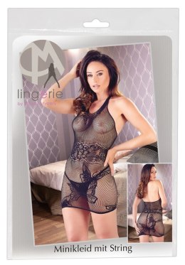 Mandy Mystery Lingerie Sukienka Transparentna z Koronką S-L Czarna