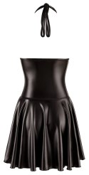 Noir Dress XL - Czarna Sukienka Halterneck z Prześwitującą Gorą