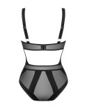 Obsessive Chic Amoria Body XL/2XL czarne z dekoracyjnym detalem