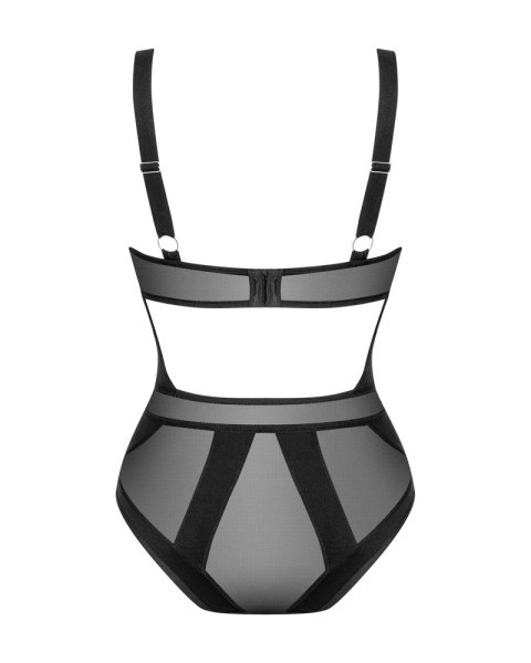 Obsessive Chic Amoria Body XL/2XL czarne z dekoracyjnym detalem Obsessive Chic Amoria Body XL/2XL czarne z dekoracyjnym detalem