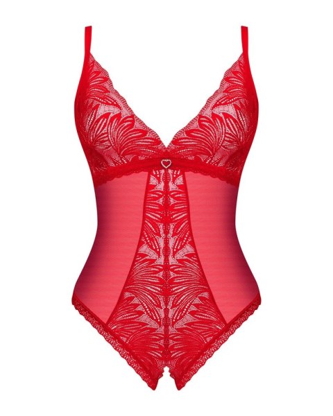 Obsessive Chilisa XS/S Koronkowe Body z Ozdobnym Serduszkiem Obsessive Chilisa XS/S Koronkowe Body z Ozdobnym Serduszkiem