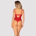 Obsessive Ingridia Body Koronkowe Czerwone XL/2XL Tiul Regulowane