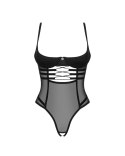 Obsessive Roxelia Body Mesh Open Black XS/S - Regulowane Ramiączka