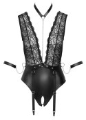 Cottelli Bondage Body z Mankietami, Obrożą i Paskami S, koronka