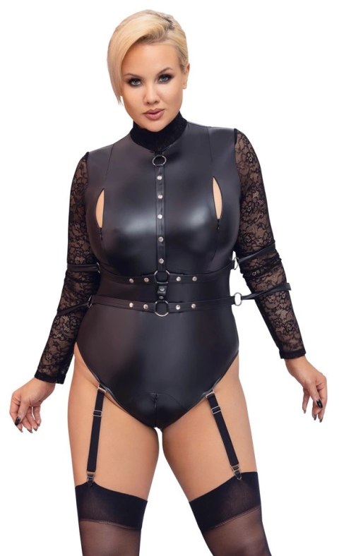Cottelli Collection Bondage Body matowe XL koronkowe rękawy Cottelli Collection Bondage Body matowe XL koronkowe rękawy