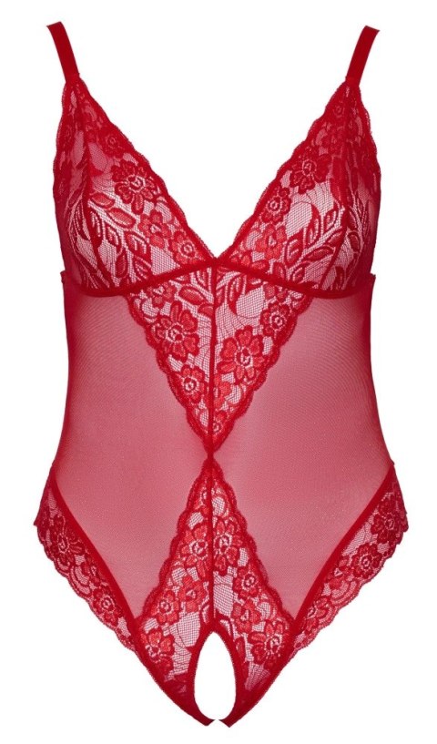 Cottelli Collection CURVES Body koronkowe czerwone bez części dolnej 2XL Cottelli Collection CURVES Body koronkowe czerwone bez części dolnej 2XL