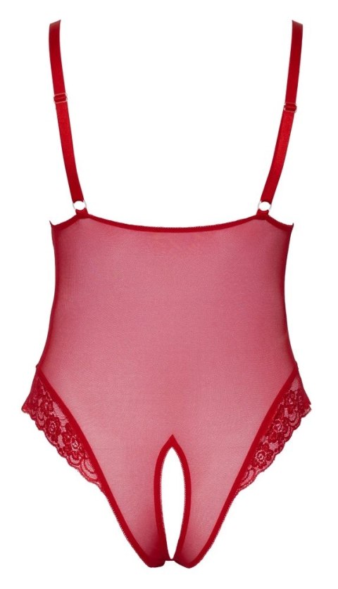 Cottelli Collection CURVES Body koronkowe czerwone bez części dolnej 2XL Cottelli Collection CURVES Body koronkowe czerwone bez części dolnej 2XL