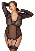 Cottelli Curves Body 3XL Czarny Transparentny Bez Krocza