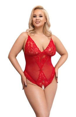 Cottelli Curves Body Czerwone Bez Krocza Koronka XL