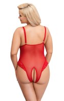 Cottelli Curves Body Czerwone Bez Krocza Koronka XL