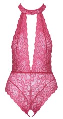 Cottelli LINGERIE Body Koronkowe Rożowe Halterneck L/XL