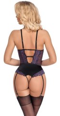 Cottelli Lingerie Body Fioletowa Koronka Pasek Do Pończoch M