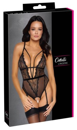 Cottelli Lingerie Body Koronkowe Czarne z Perełkami S