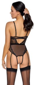 Cottelli Lingerie Body Koronkowe Czarne z Perełkami S