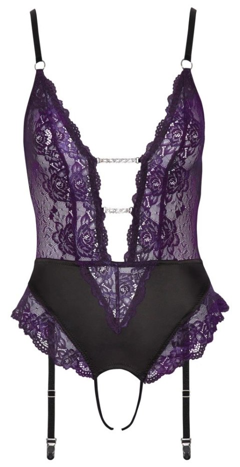 Cottelli Lingerie Body Violet Koronka Paski Bez Krocza S Cottelli Lingerie Body Violet Koronka Paski Bez Krocza S