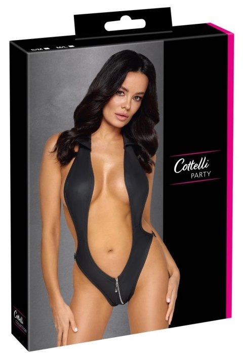 Cottelli PARTY Body Czarny Matowy Zamek M/L Stylowe Wycięcia