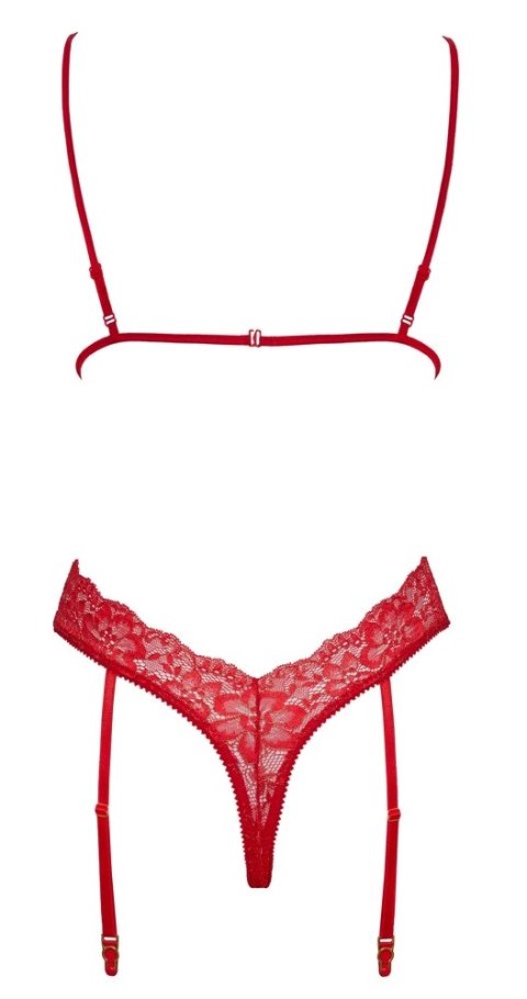 Kissable Body Czerwone Koronkowe z Paskami Do Pończoch S/M Kissable Body Czerwone Koronkowe z Paskami Do Pończoch S/M